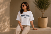 تیشرت باکسی زنانه طرح New York | استایل کژوال و ترندی